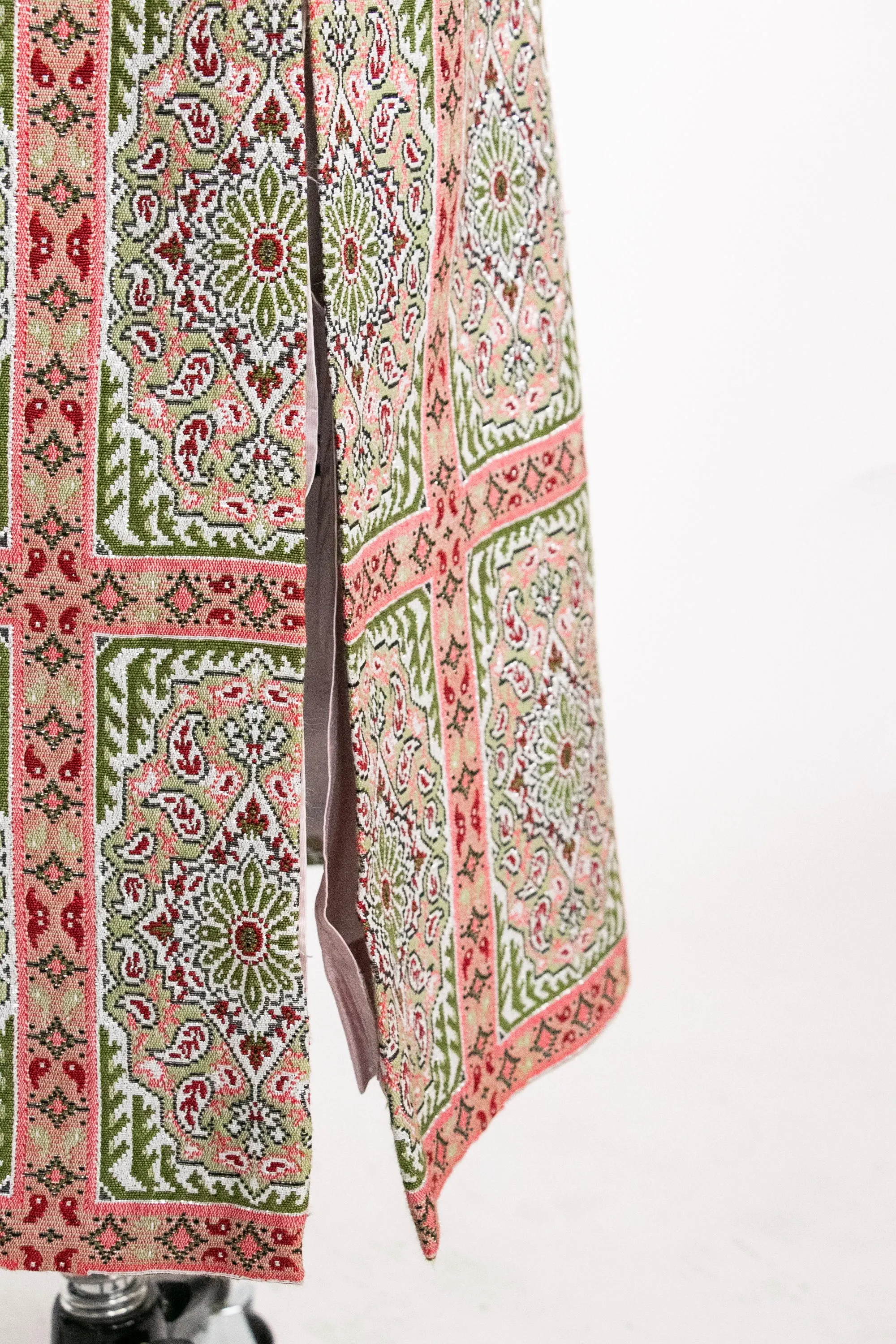 1960s Maxi Skirt Metallic Lamé S