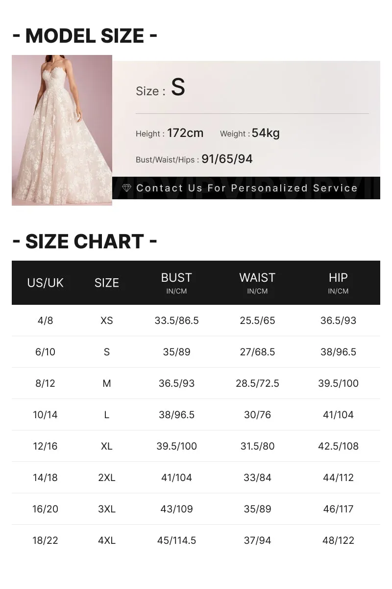 A Line Strapless Lace Wedding Dress Sweetheart Applique