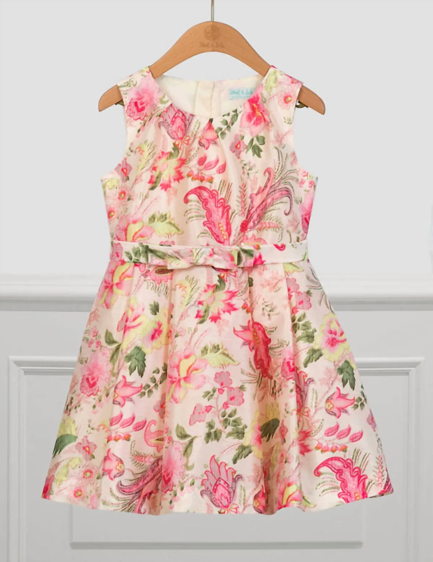 Abel & Lula - Girl's Silk Flower Printed Dress