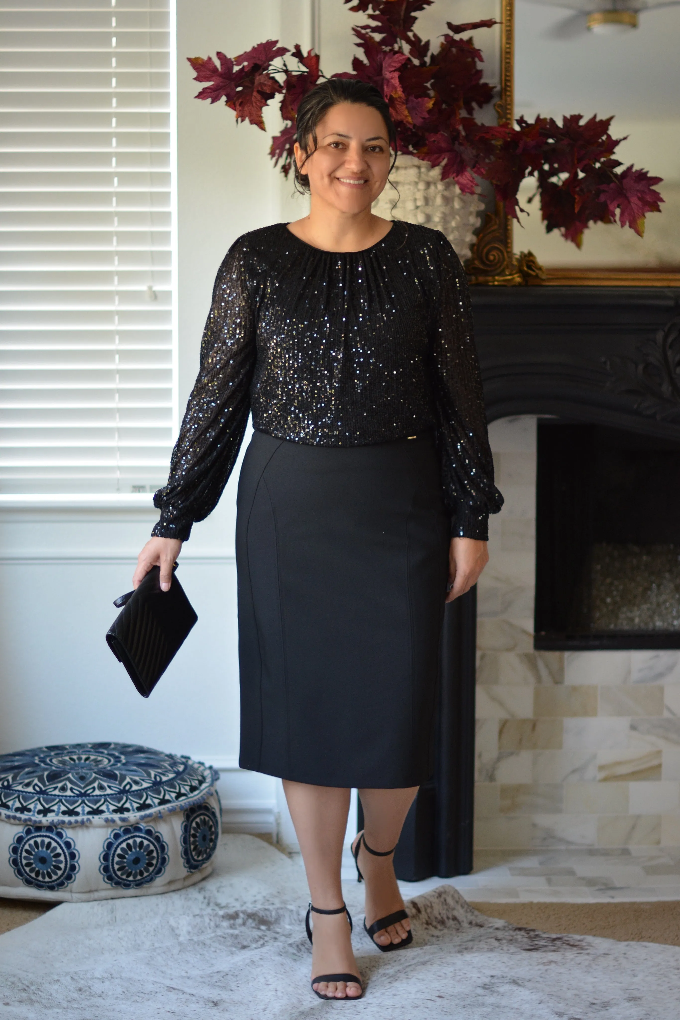 Antolia Black Pencil Skirt