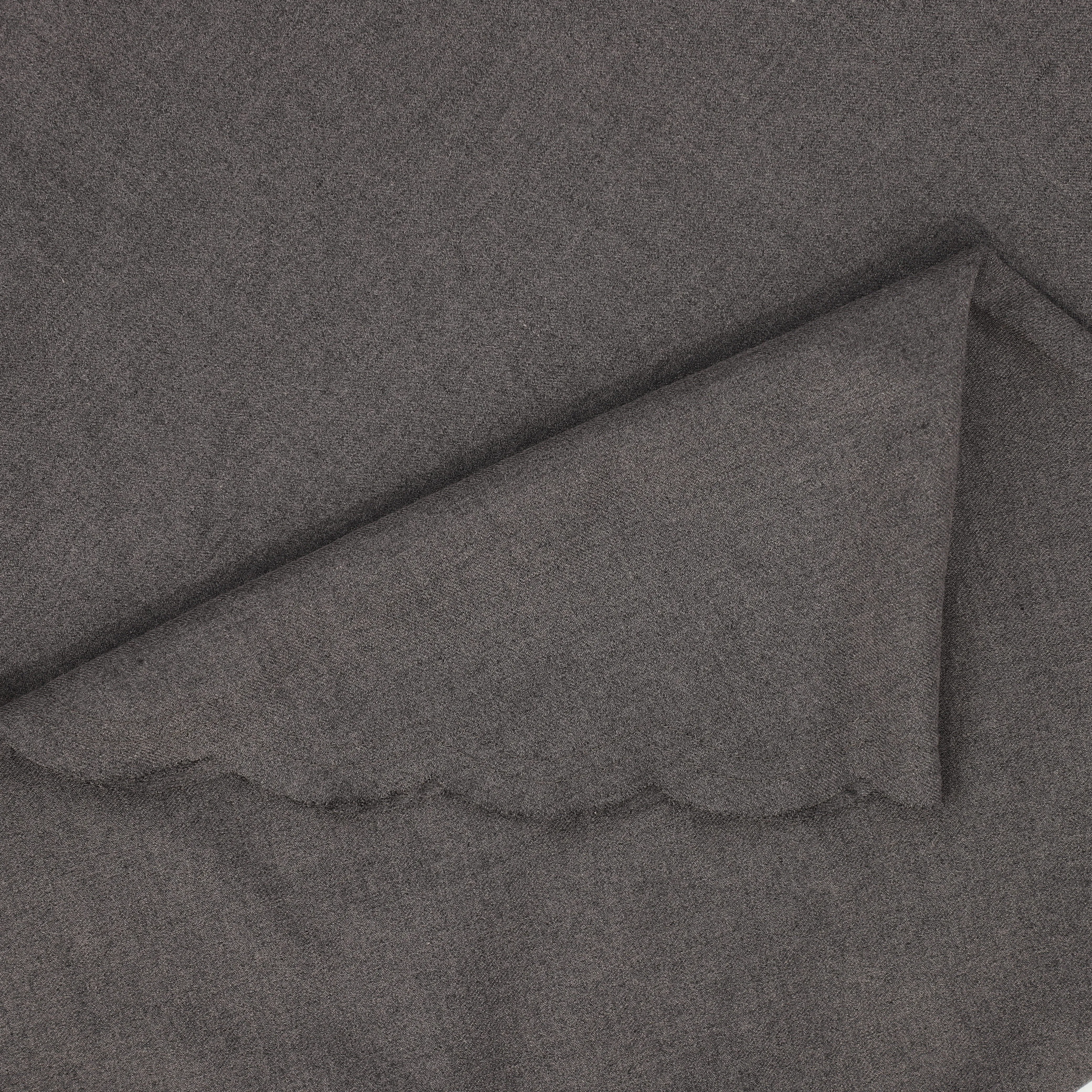 Bace Collection Charcoal Wool Scallop Edge Jumper