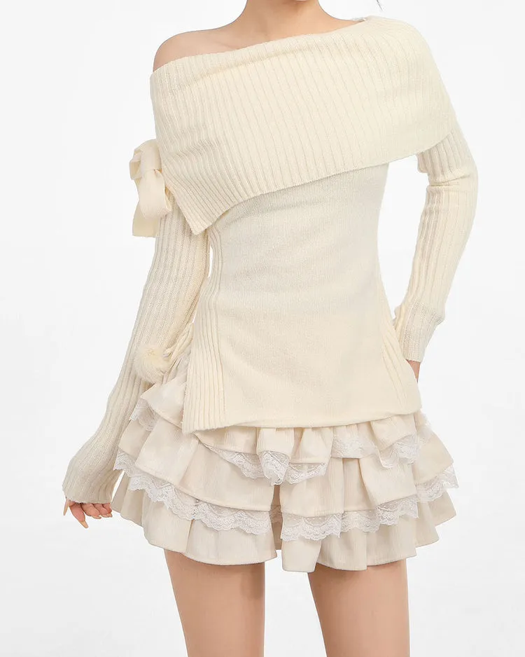 Ballerina Core Ruffled Lace Skirt