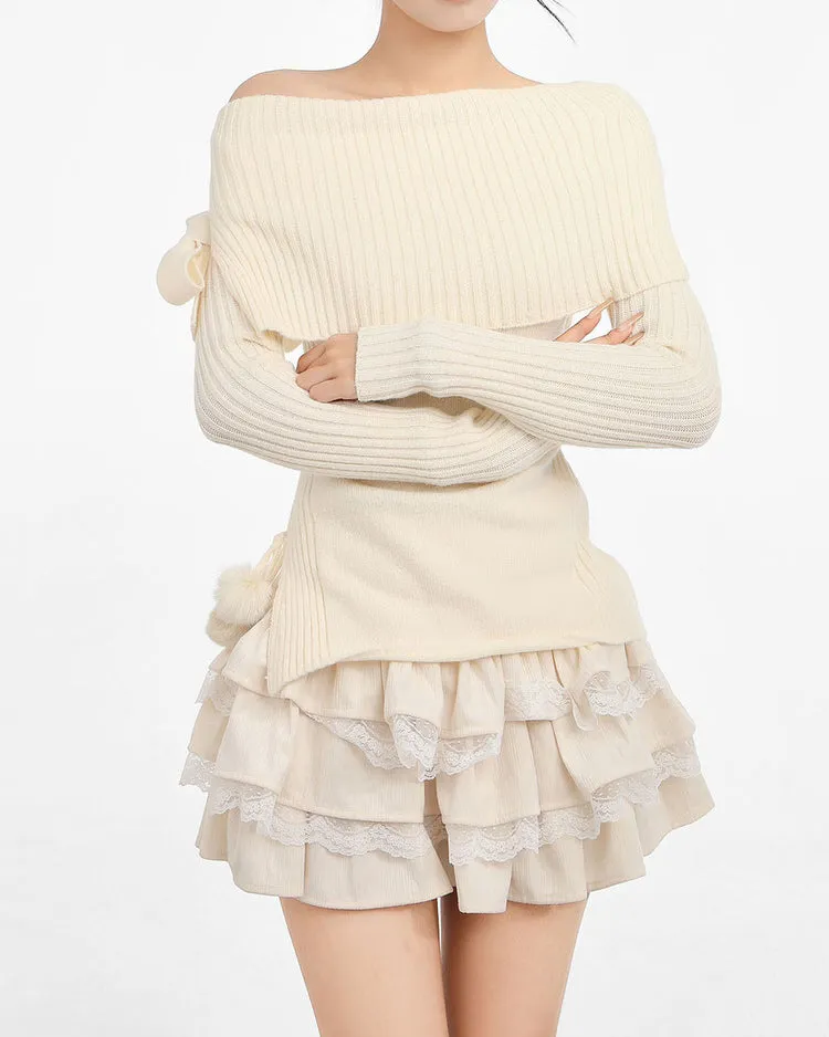 Ballerina Core Ruffled Lace Skirt