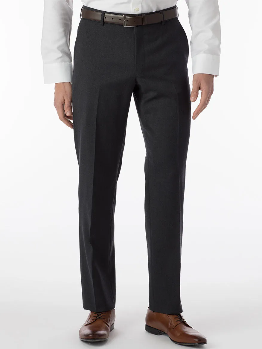 Ballin Theo Comfort 'EZE' Modern Flat Front Pant in Charcoal