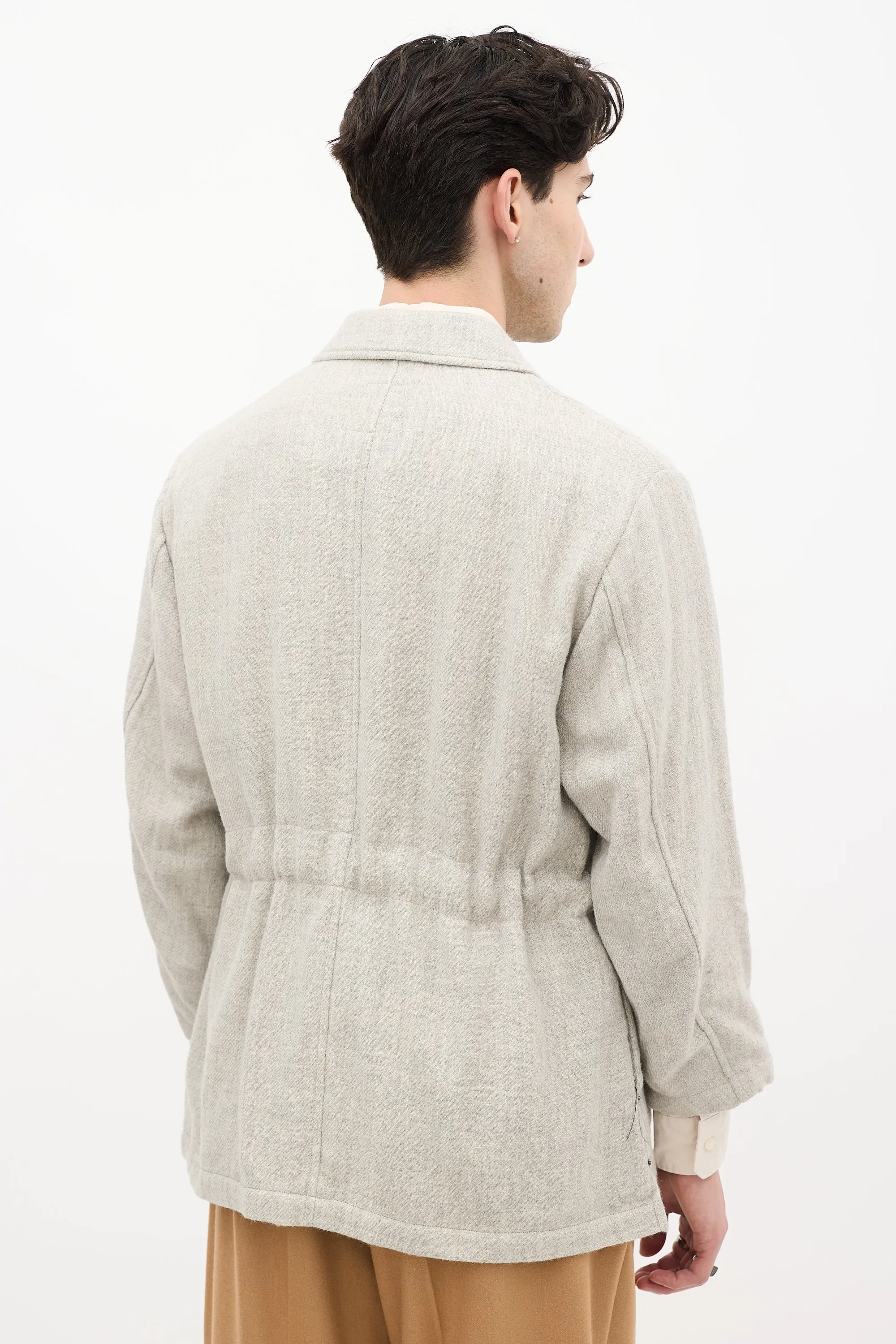 Beige Wool Tailored Jacket