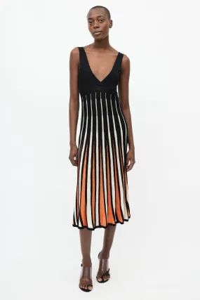 Black & Multi Panelled Knit Dress