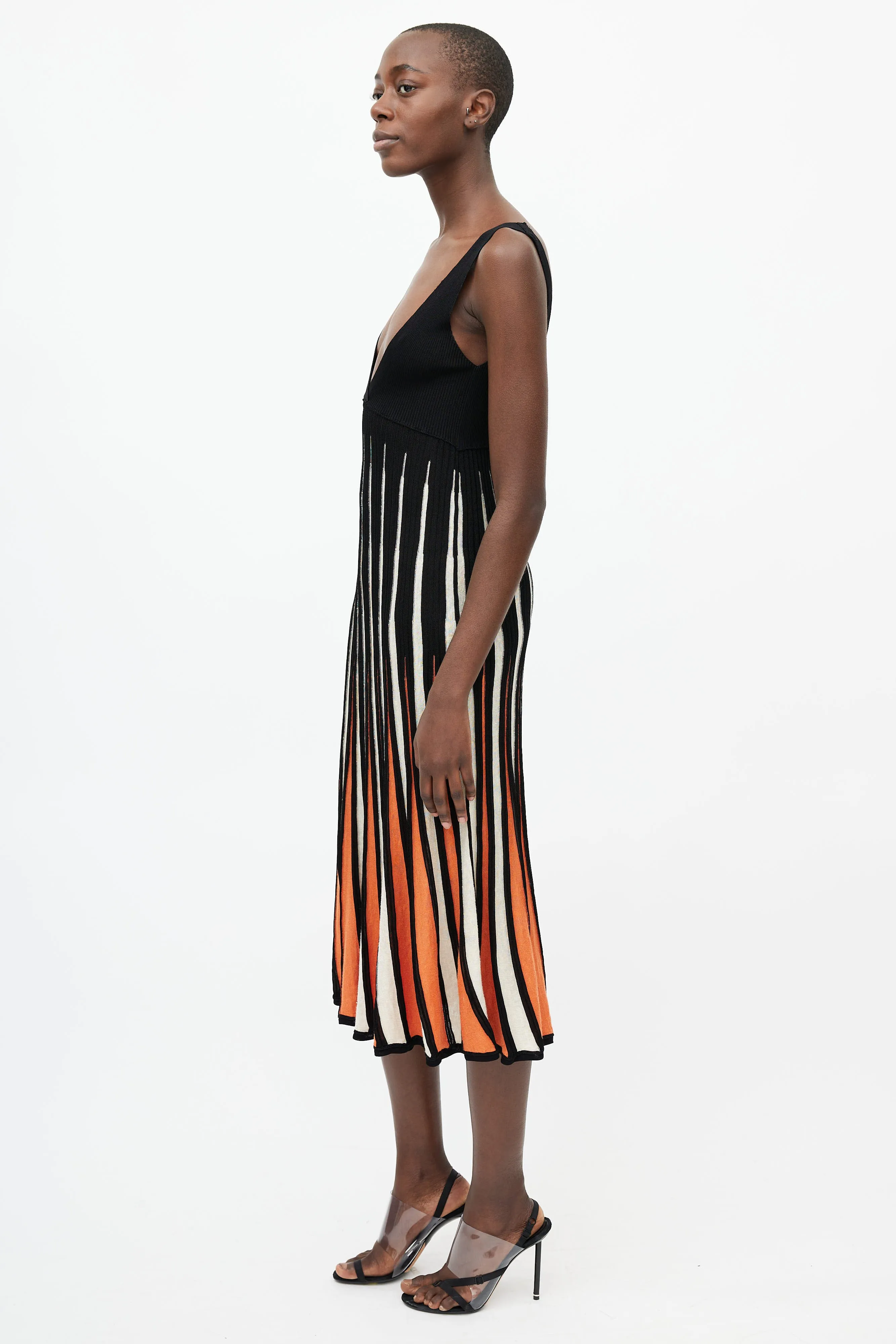 Black & Multi Panelled Knit Dress