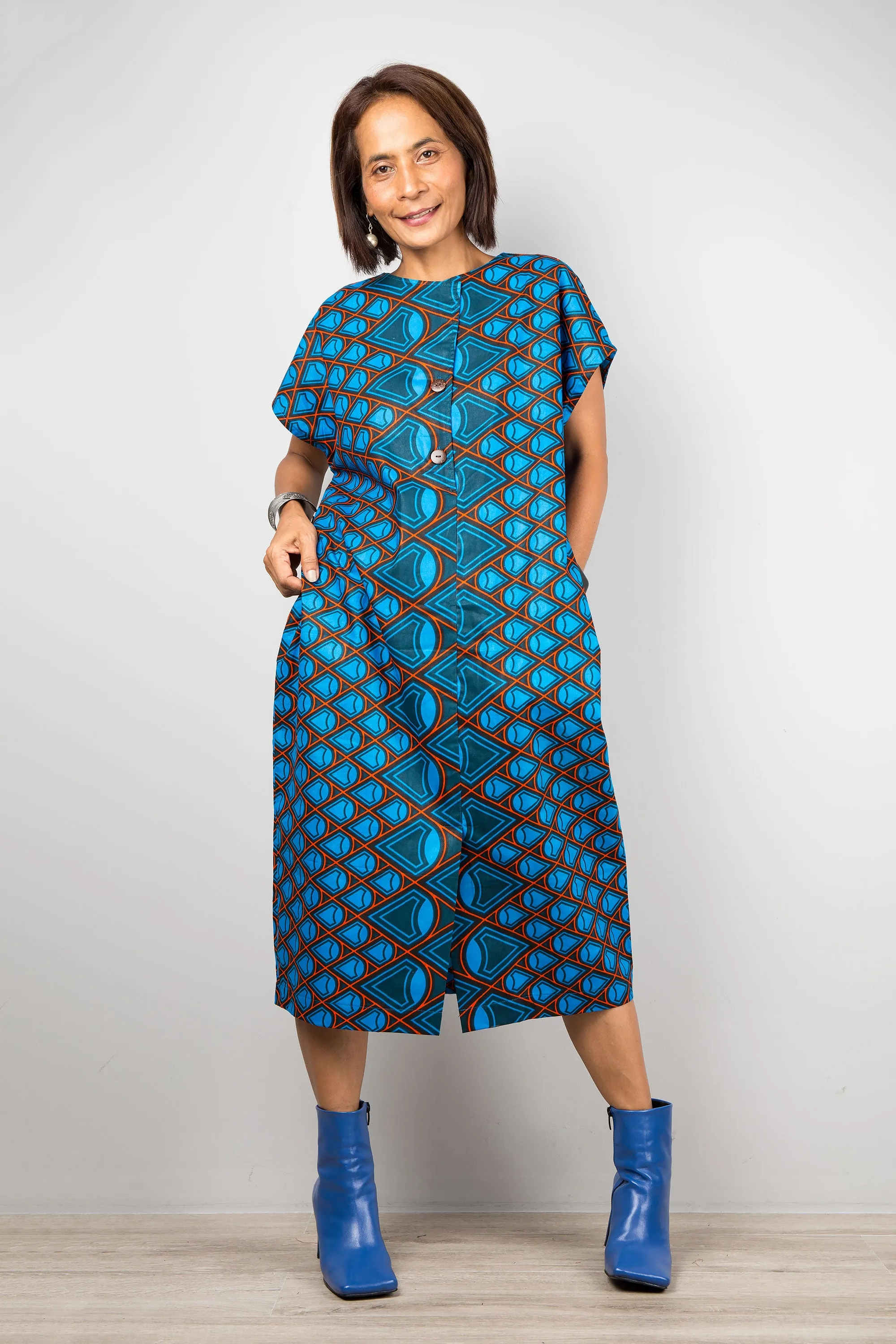 Blue ankara dress