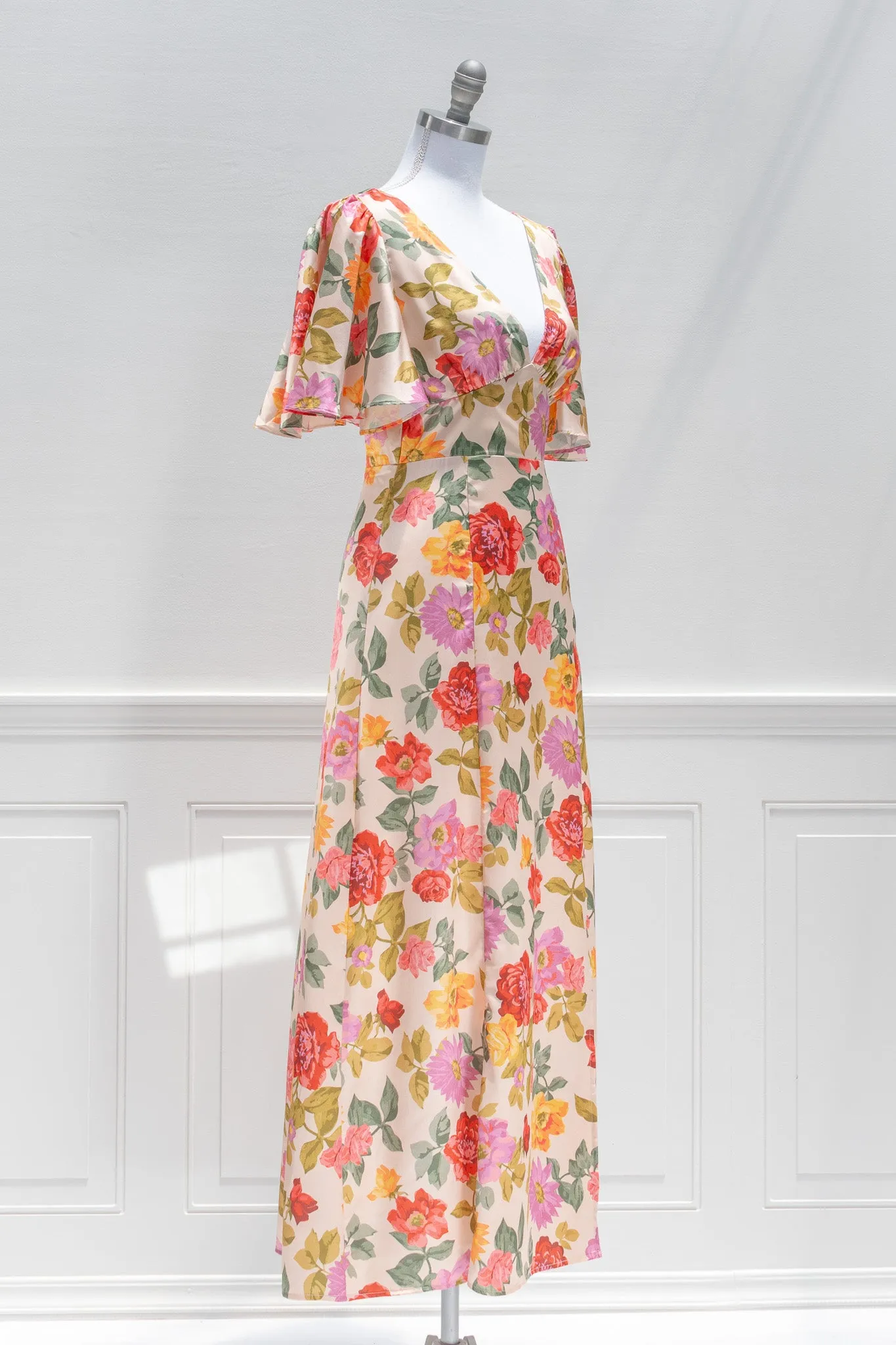 Bouquet de Fleurs Maxi Dress