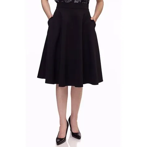 Charlotte Circle Skirt - Black