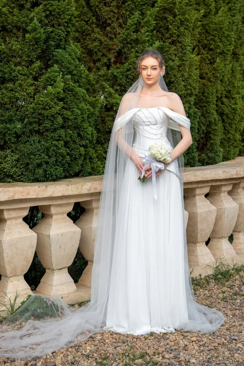 CULT MIA X 21SIX HELENA TAFFETA PLEATED GOWN