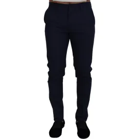 Dolce & Gabbana Elegant Slim Fit Blue Dress Pants