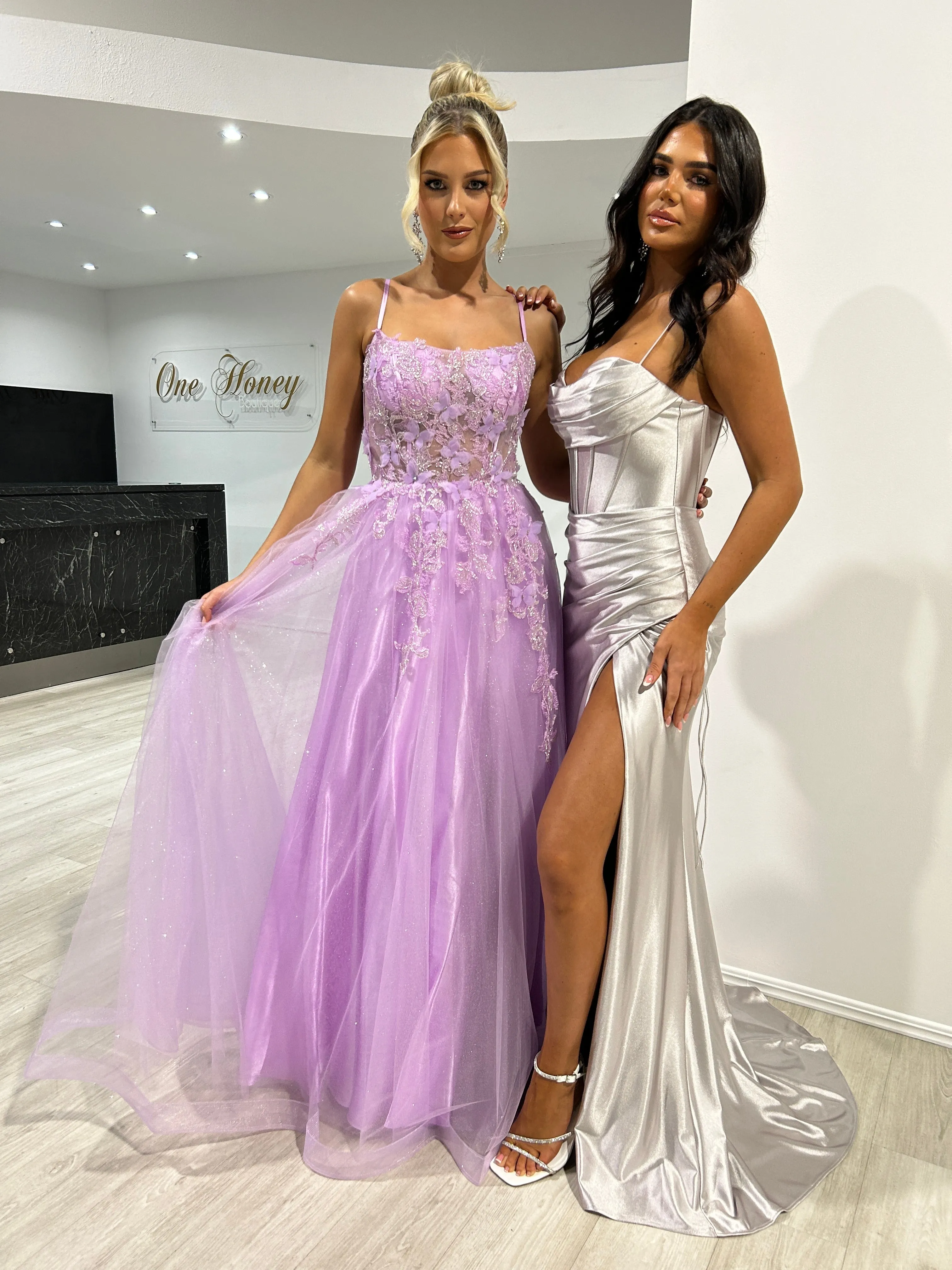 DONATELLA Bustier Corset Lace Up Back Satin Mermaid Formal Dress