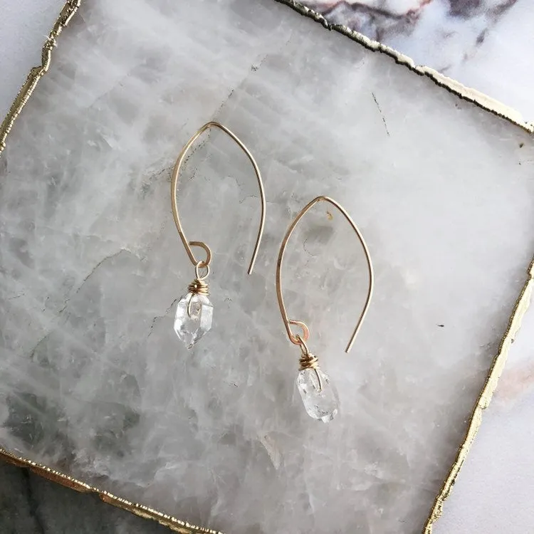 Herkimer Diamond Dangle Earrings
