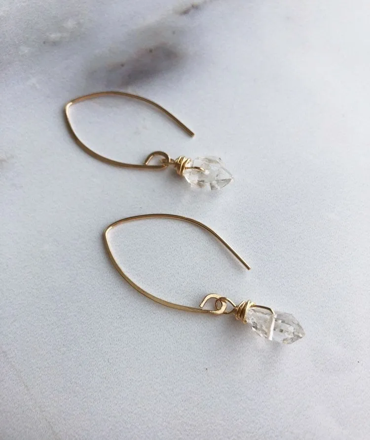 Herkimer Diamond Dangle Earrings