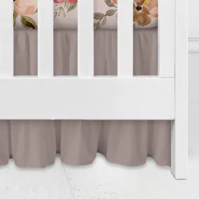 Highland Cow Wildflower Gathered Solid Crib Skirt Highland Cow Wildflower Gathered Solid Crib Skirt