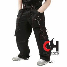 Men Black Cotton Baggy Pants