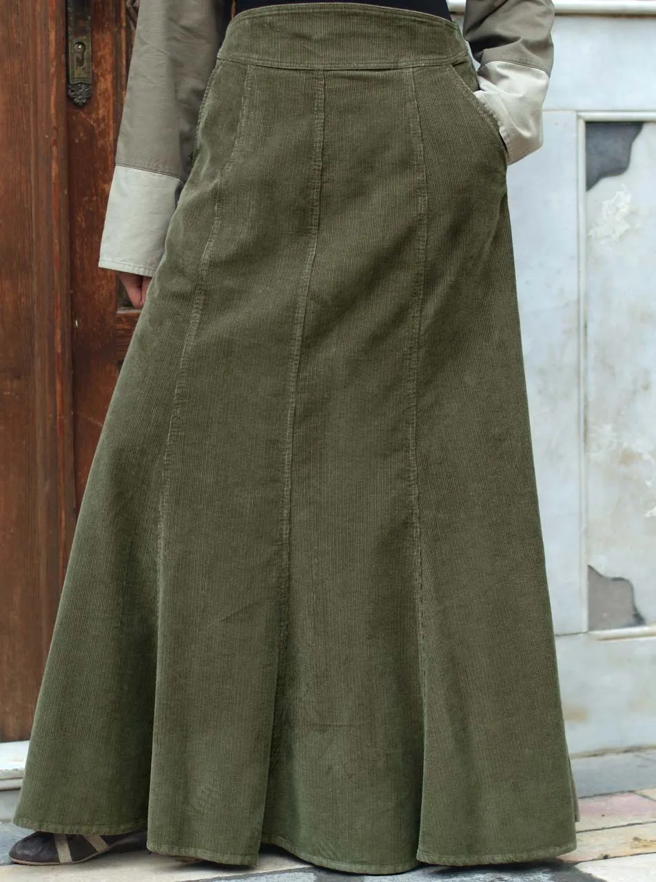Nina Corduroy Maxi Skirt
