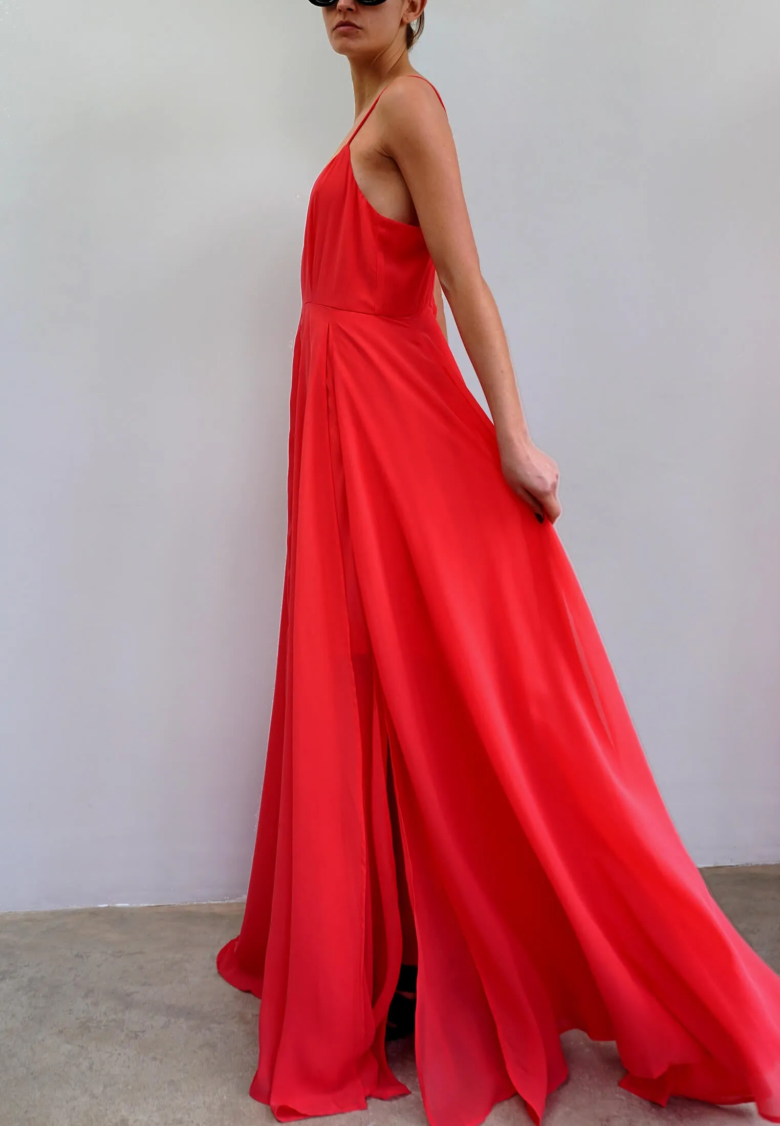 OLSEN MAXI DRESS CORAL