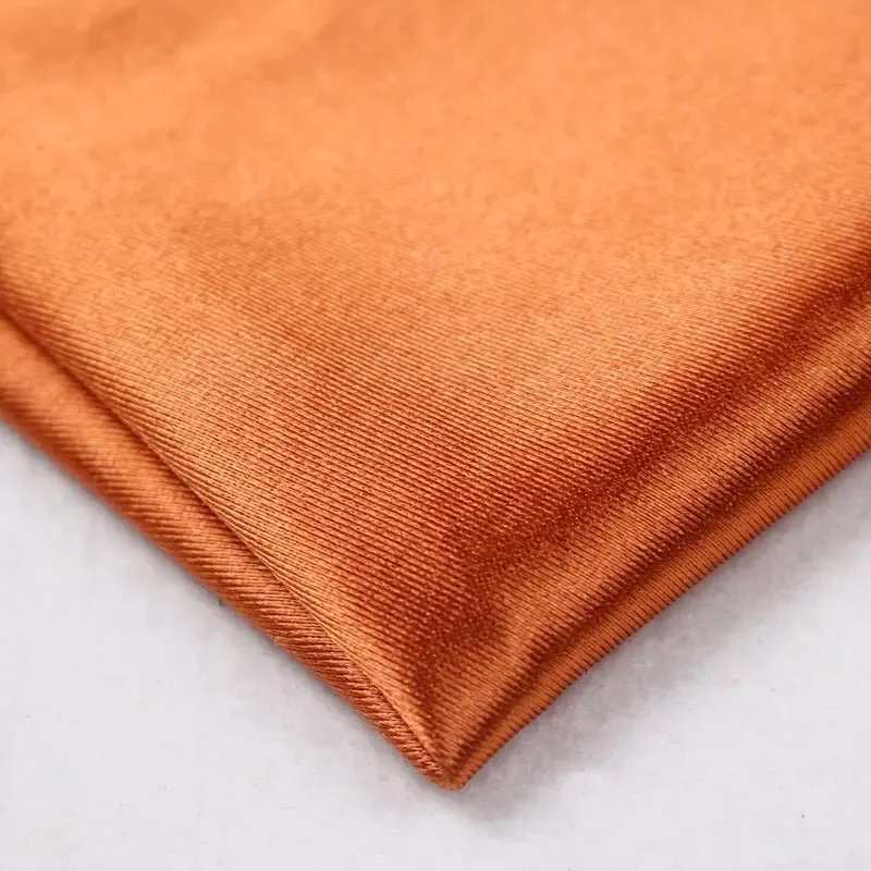 Orange Cut Out Sling Mermaid Satin Dress