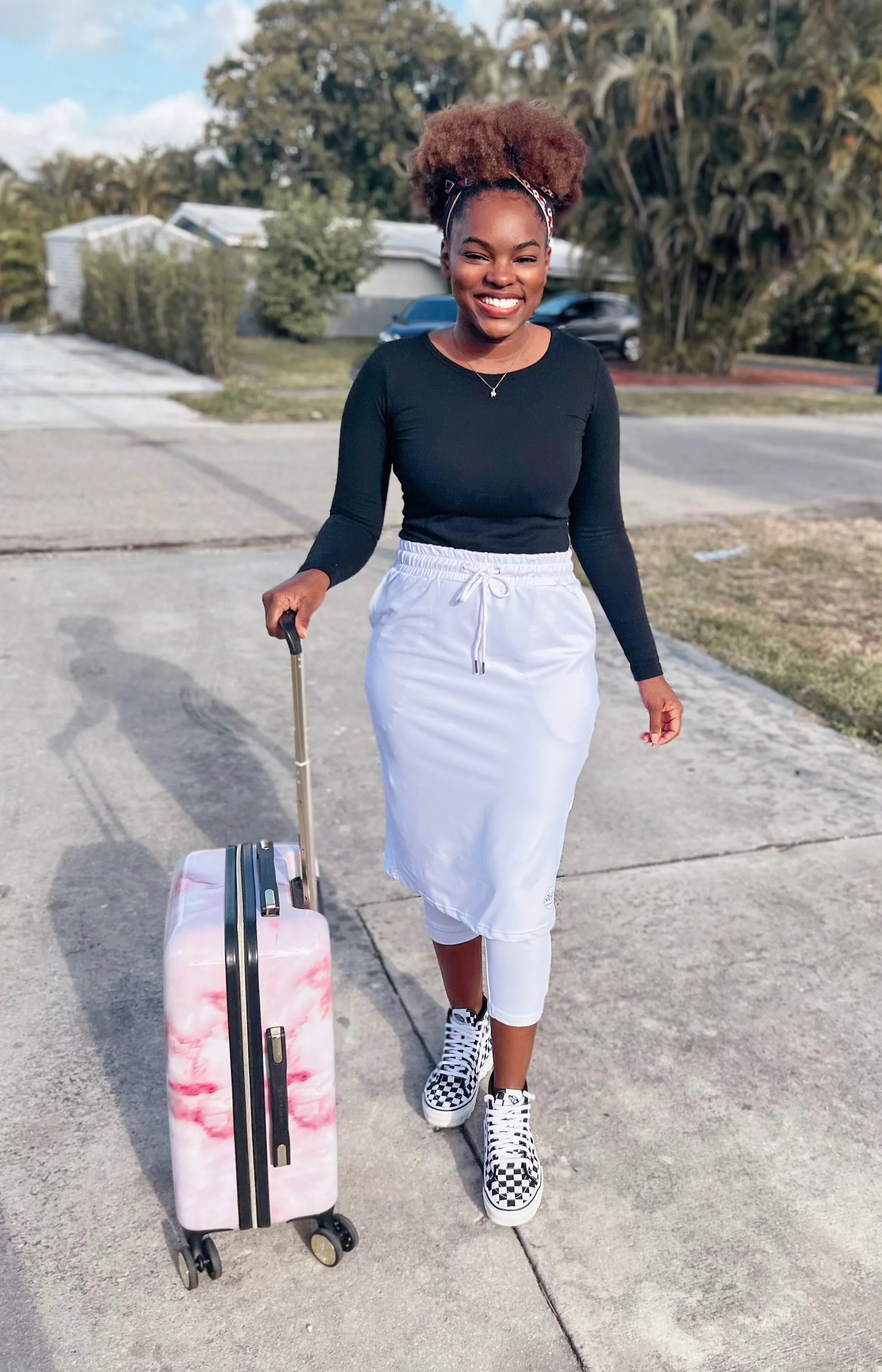 Pisa White Athletic Skirt (capri leggings)