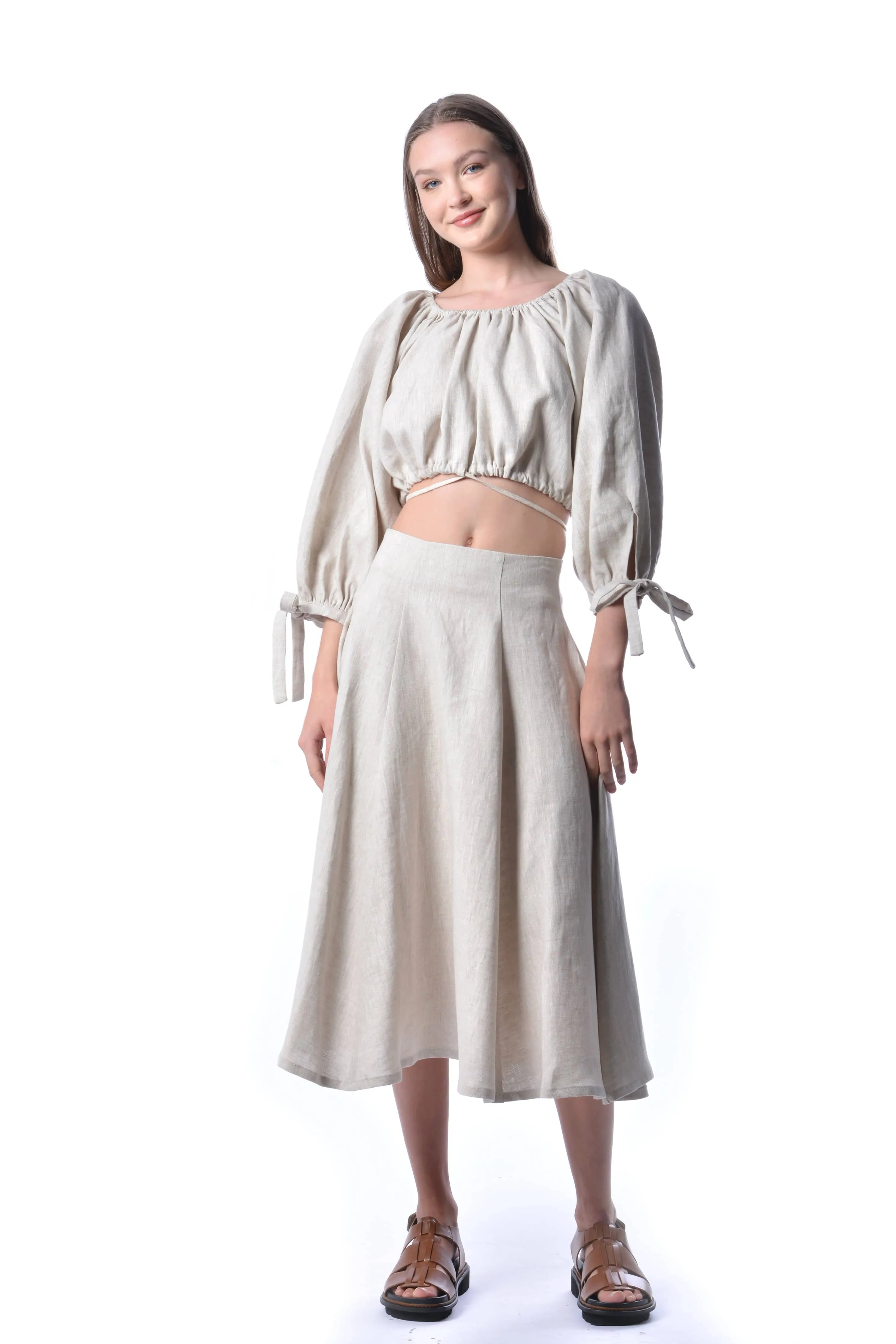 Raw Linen Berkley Skirt