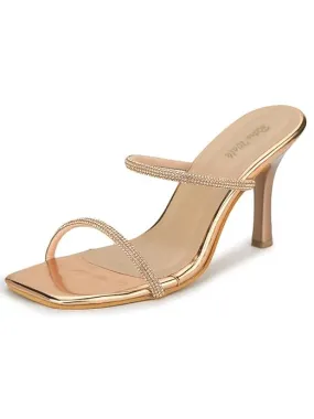 Retro Walk Women Fashion Heels (Size-UK-5) (Color-ROSE GOLD)