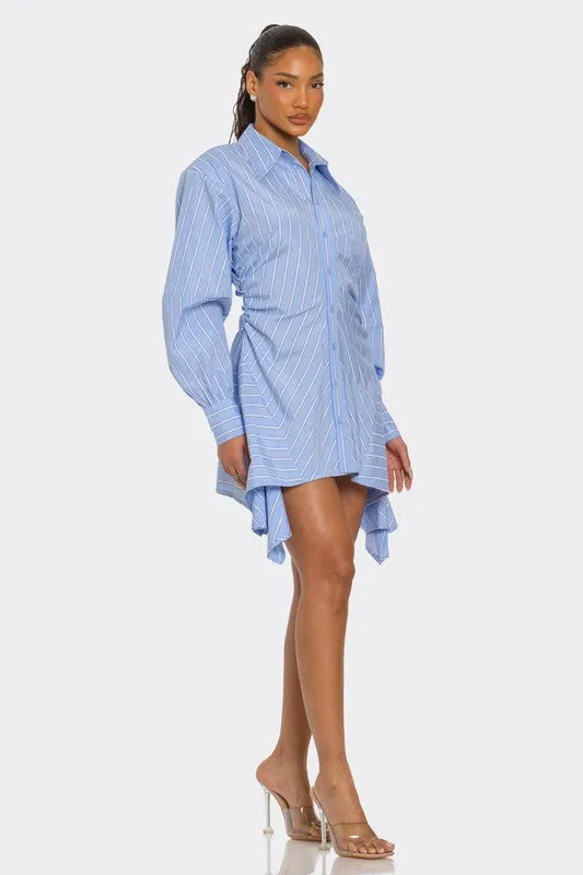 Skyline Asymmetrical Shirt Dress
