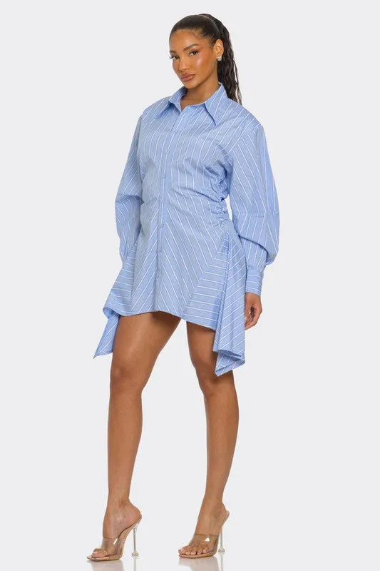 Skyline Asymmetrical Shirt Dress