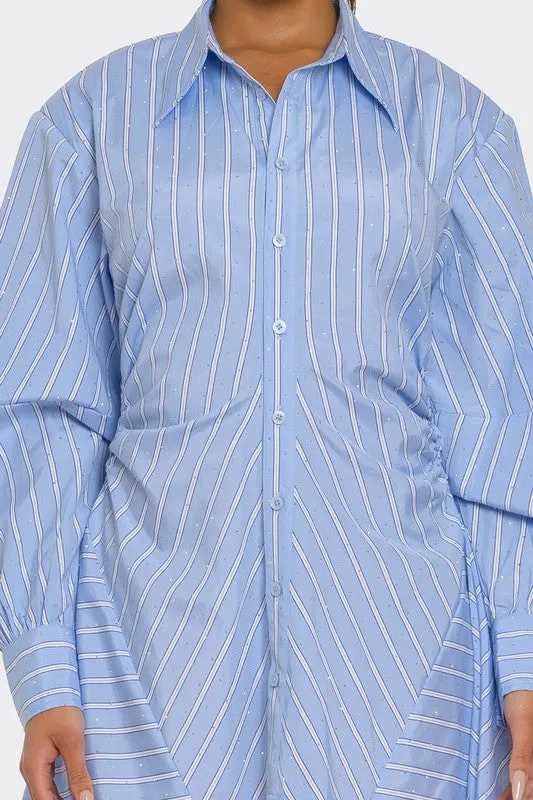 Skyline Asymmetrical Shirt Dress