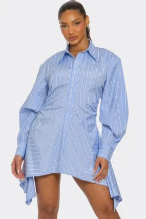 Skyline Asymmetrical Shirt Dress