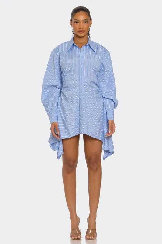 Skyline Asymmetrical Shirt Dress