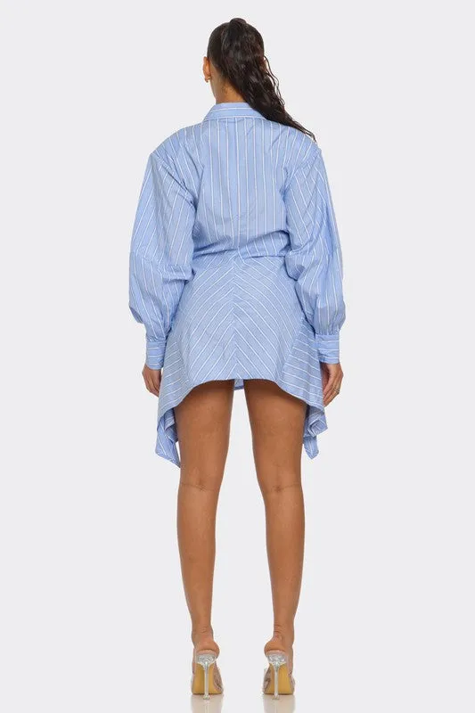 Skyline Asymmetrical Shirt Dress