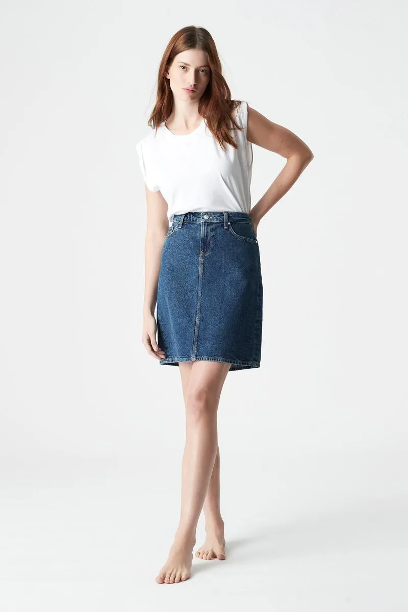 Valerie Skirt - Blue Organic Denim